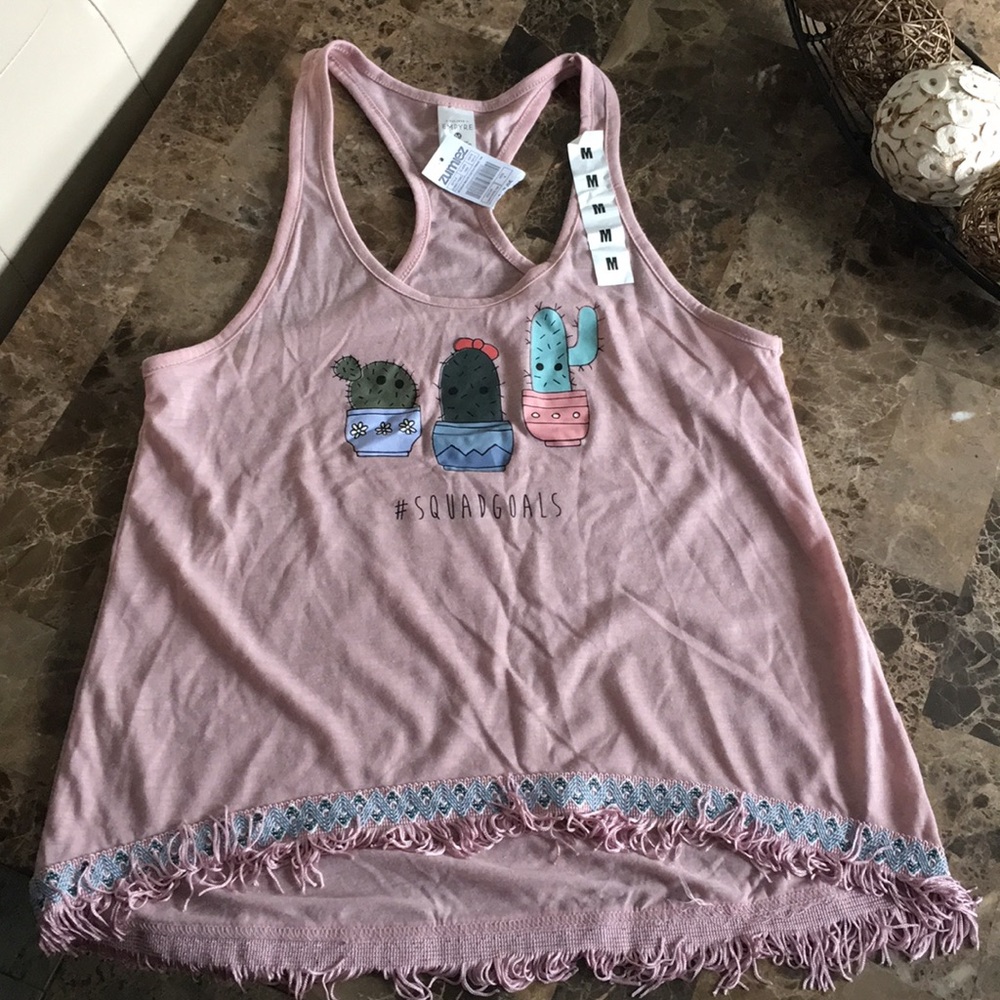 Pink cactus tank